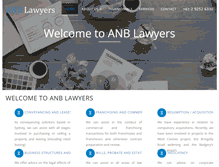 Tablet Screenshot of anblawyers.com.au